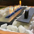 Lareira Ecológica Portátil Com Pedras Brancas | Fuji